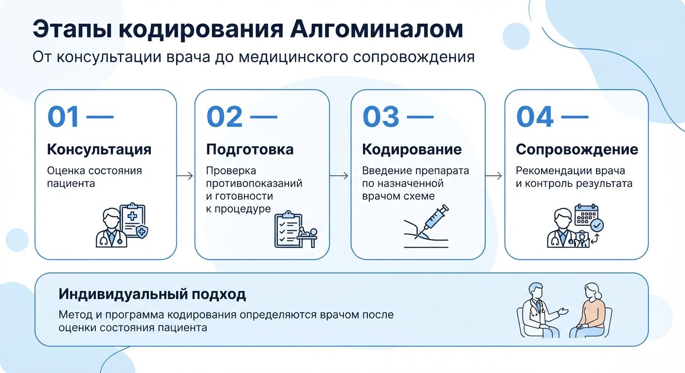 Кодирование препаратом «Алгоминал» в Апатитах инфографика